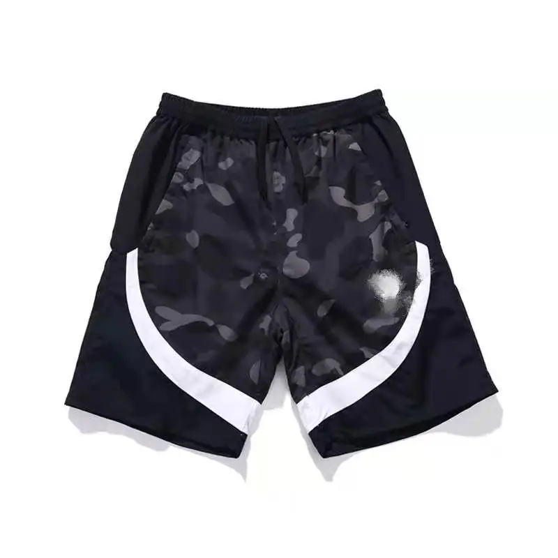 

Bape Summer New Camouflage Color Matching Printed Shorts Men's Casual Pants Light Color Retro