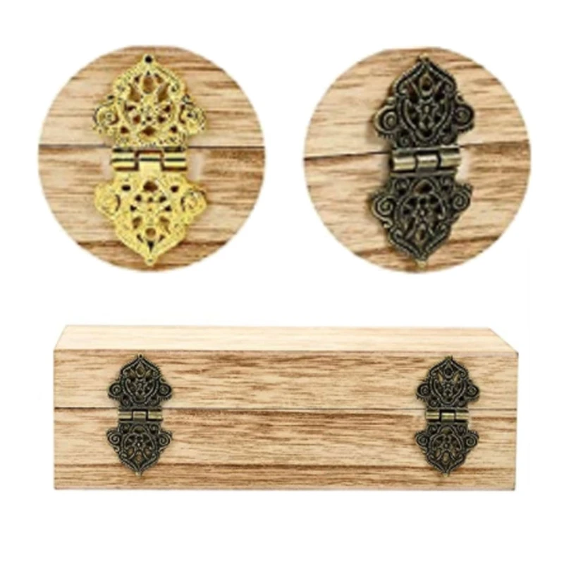 

20Pcs Antique Decorative Hinges Vintage Engraving Design Jewelry Box Hardware