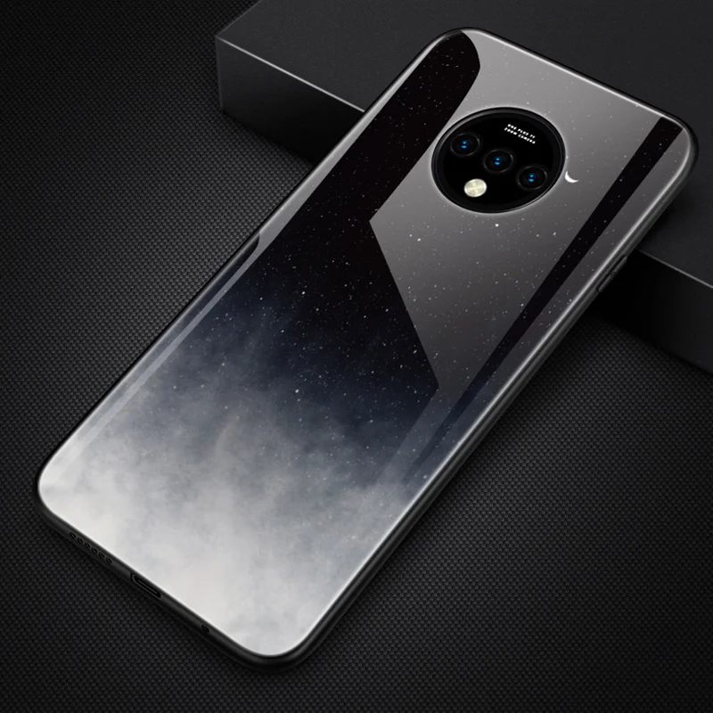Роскошный красочный чехол для телефона OnePlus 7 Pro 7T 7Pro Coque 9H из закаленного стекла 6 6T