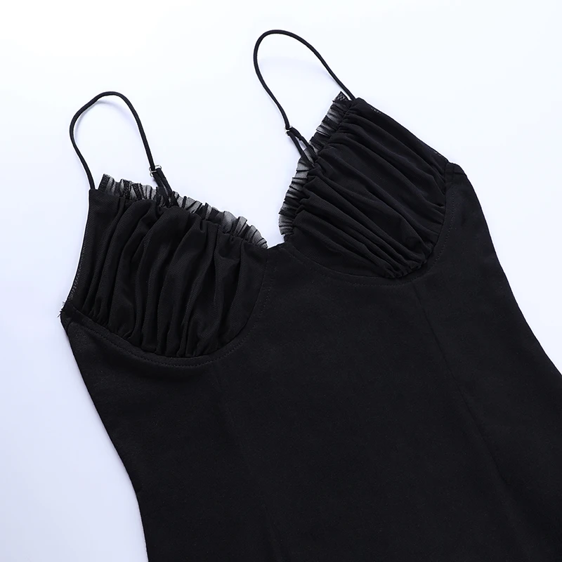 

WannaThis V-Neck MIni Dress Women Summer Sleeveless Sexy Bodycon Dress Women Elegant Backless Spaghetti Strap Party Dresses 2021