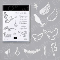 dove of hope metal cutting dies and stamps scrapbooking diy decoration craft embossing stencil 2021 new arrived christmas