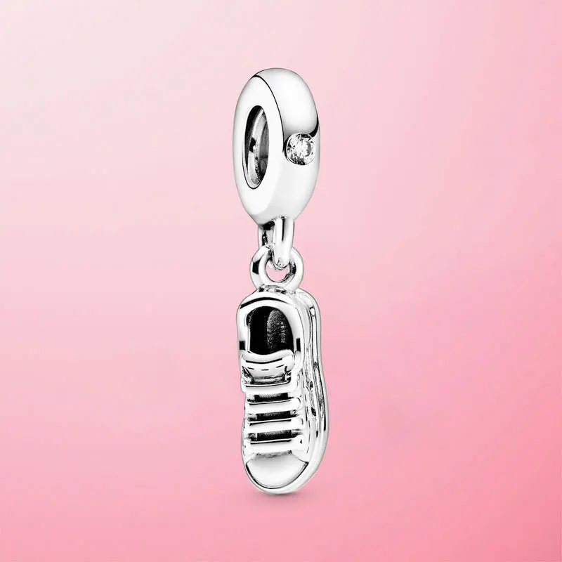 Модные подвески для обуви из серебра 925 пробы подходят к оригинальному браслету