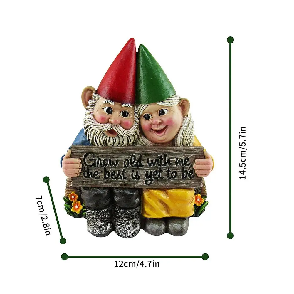 

Garden Dwarf Couple Doll Pendant Resin Garden Statue Craft Decoration Christmas Gift Home Store Decoration