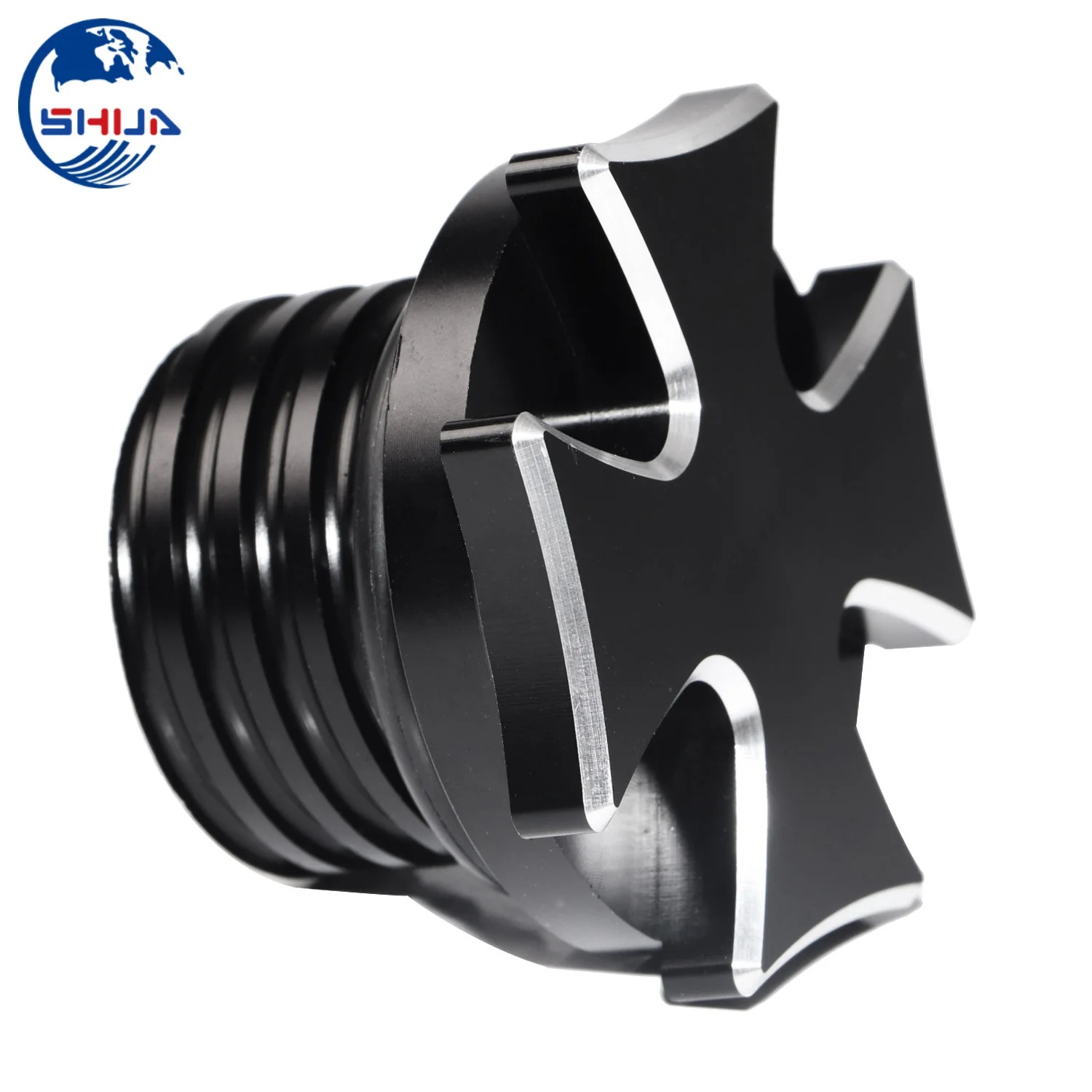 Черный мотоциклетный CNC поперечный вентилируемый топливный бак крышка