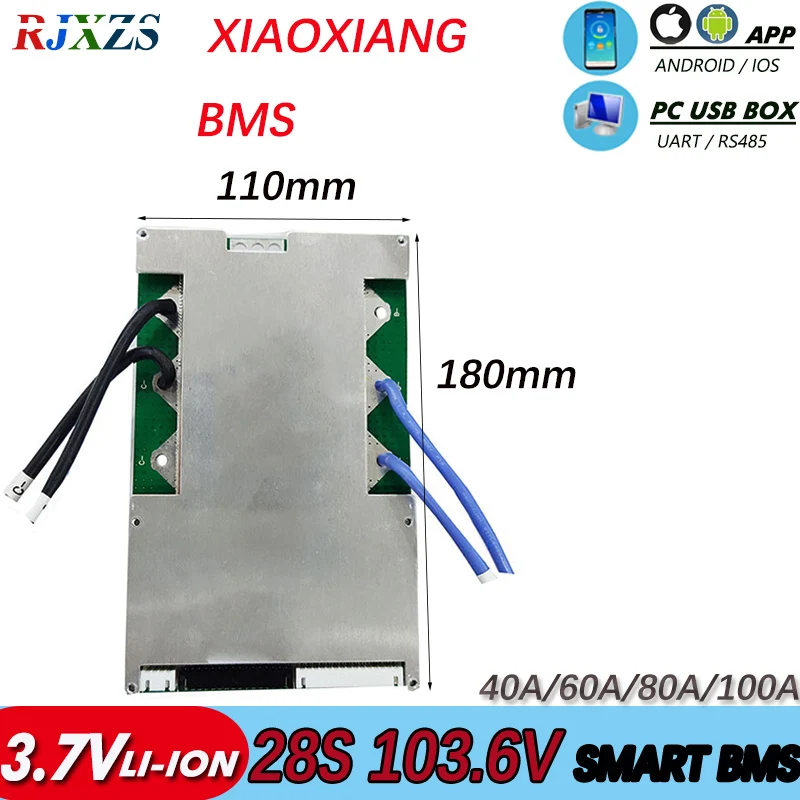 Smart BMS 28S 100A активный новый литий ионный PCM с Android Bluetooth приложение UART программное