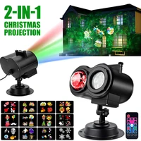 2in1 christmas led disco lights 16 pattern projector lamp wtih 10 colorful water ripple halloween double tube projection lamp