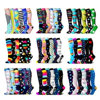 6 pairsset compression socks fit varicose veins men women outdoor cycling football running sports socks breathable