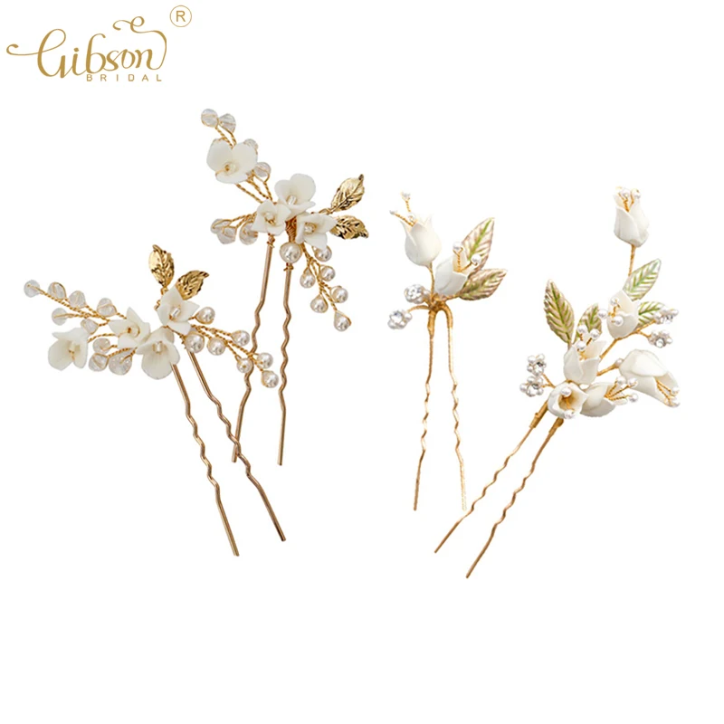 Заколки для волос нежные маленькие заколки с белыми цветами свадебный головной