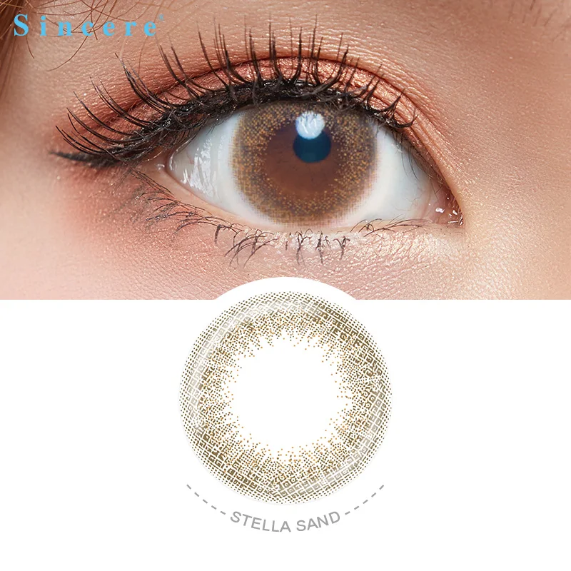 

Sincere vision contact lens small Beauty Pupil Colored Contact Lenses for eyes yearly degrees 10pcs/box Myopia prescription