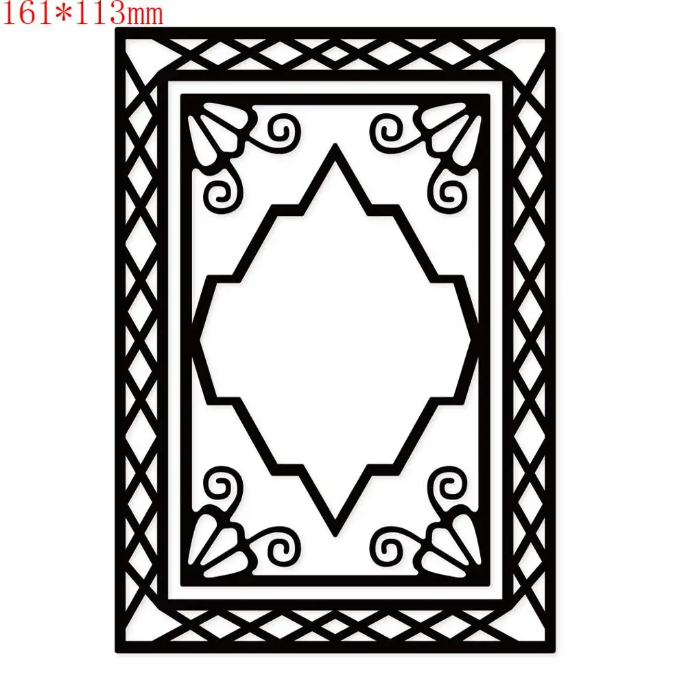 Hollow Frame Etched Metal Cut Die Template For DIY Scrapbooking Embossing Paper Card Making Decorative Craft 2019 New Custom | Дом и сад