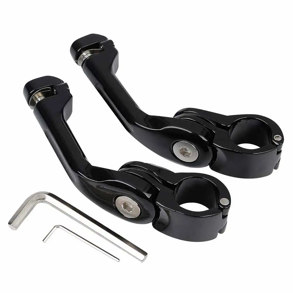 

2pcs Highway Foot Pegs Installation Kit Adjustable 1 4“ 32mm with 1.25 Inch Engine for Harley for Yamaha for Honda