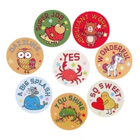 dm 500pcs animal reward stickers 1 inch classroom motivational incentive stickers for encouragement teachers students toys