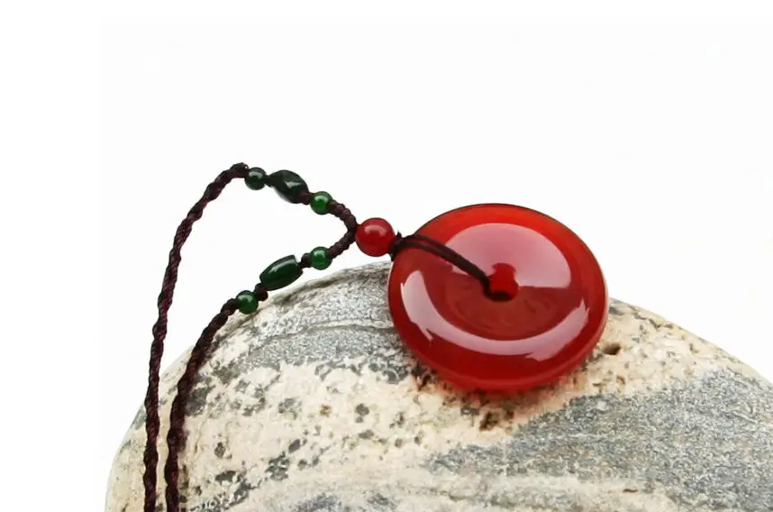 LETSFUN Изящные Ювелирные изделия красный агат драгоценный камень счастливый мир