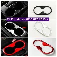 car accessories central front seat water cup holder decoration panel cover trim 3 colors fit for mazda cx 3 cx3 2016 2021 abs