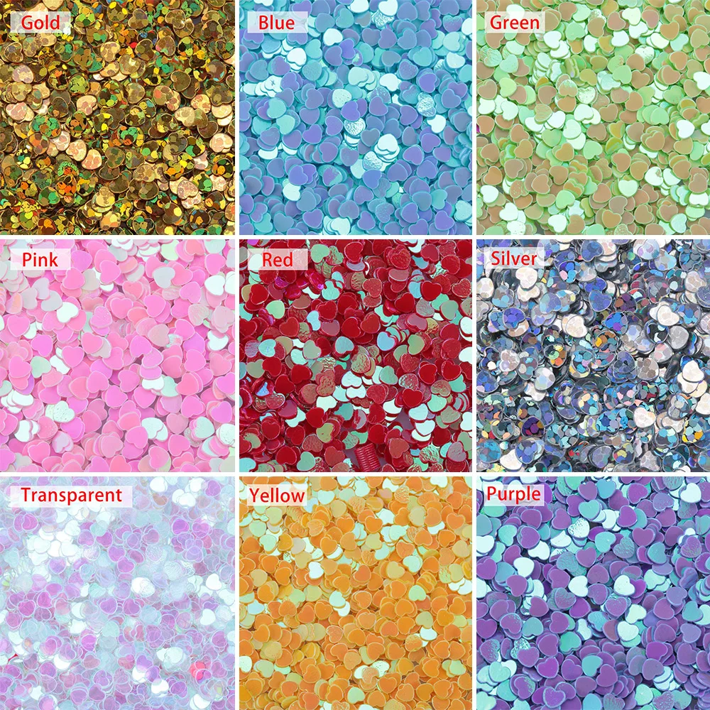 1 мешок 3 мм полимерные наполнители свободное любовное сердце с блестками