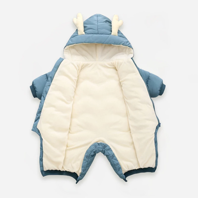 Зимний комбинезон IYEAL для новорожденных бархатный зимняя одежда пальто с