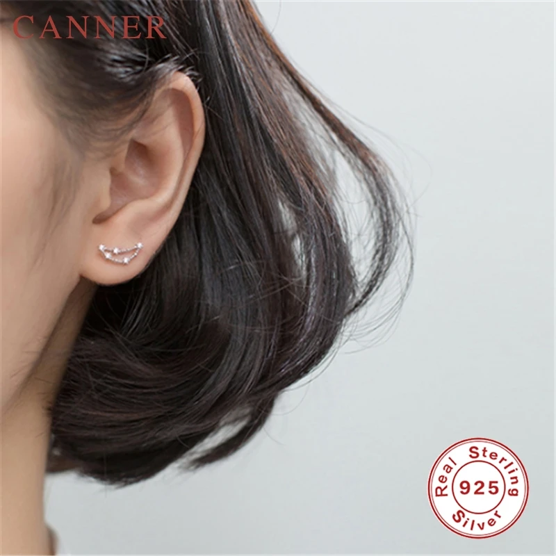 1 пара 12 созвездий 925 пробы милые серьги гвоздики для женщин минималистичный CZ