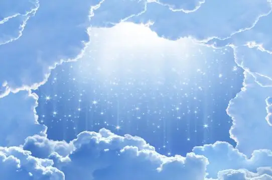 Пользовательские фото обои Зенит потолок Dreamy красивый голубое небо и белые