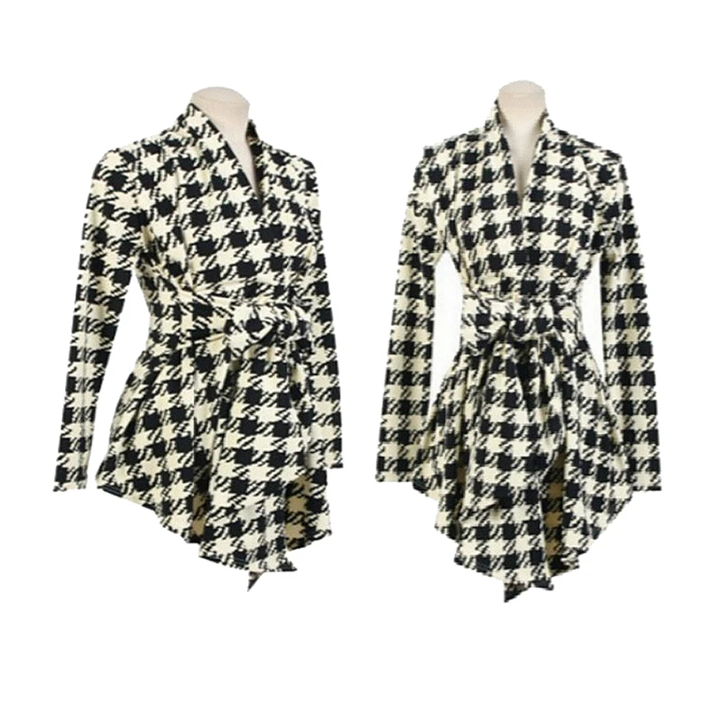 Модная весенняя Женская приталенная куртка с длинным рукавом и принтом гусиные