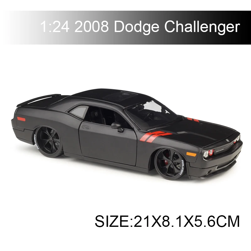 

Maisto Dodge 2008 Challenger 1:24 Diecast Model Black Alloy Car Metal Toys gift modified car simulation model For Collection
