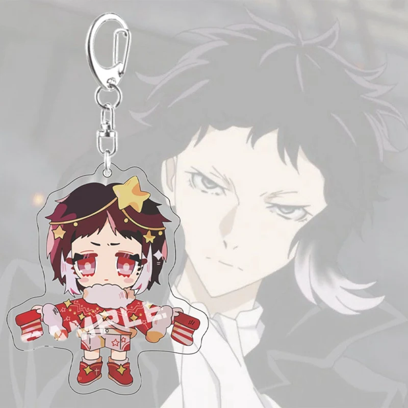 

Hot Japan Anime Bungou Stray Dogs Cute Acrylic Keychain Key Ring New Jewelery Gift