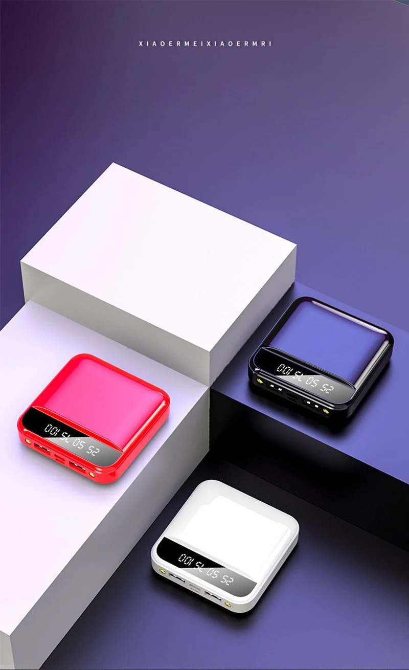 Горячая mi ni power Bank 30000mAh bank зарядное устройство с двумя usb портами Внешняя батарея