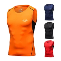 sport compression vest running tank top men bodybuilding jogging slim fit stringer singlets gym fitness workout sleeveless shirt