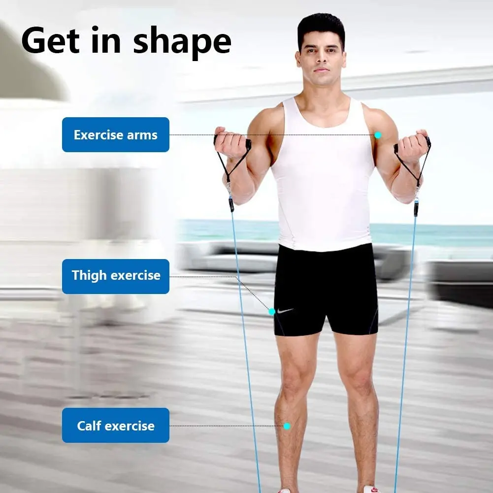 Спортивные Эспандеры комплект для тренировок тянущийся эластичный ремешок