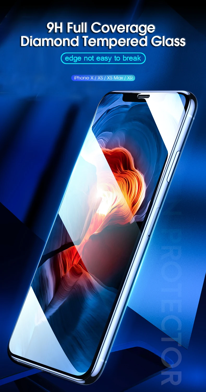 Votoon закаленное стекло для iphone 11 Pro Max XR XS Max полное покрытие Защита экрана для iphone 11 Pro Max защитное стекло