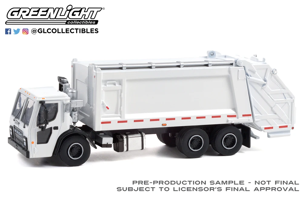 

1/64 GREENLIGHT 2020 Truck LR Rear loader garbage truck Collector die-cast alloy trolley model