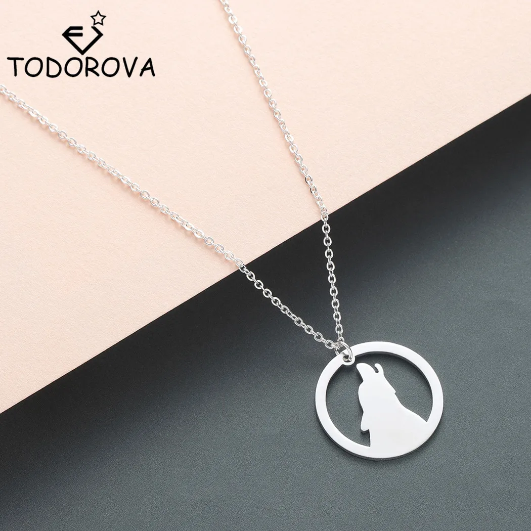 Todorova Cute ожерелье с волком для женщин колье подвеска смелость Модная бижутерия |