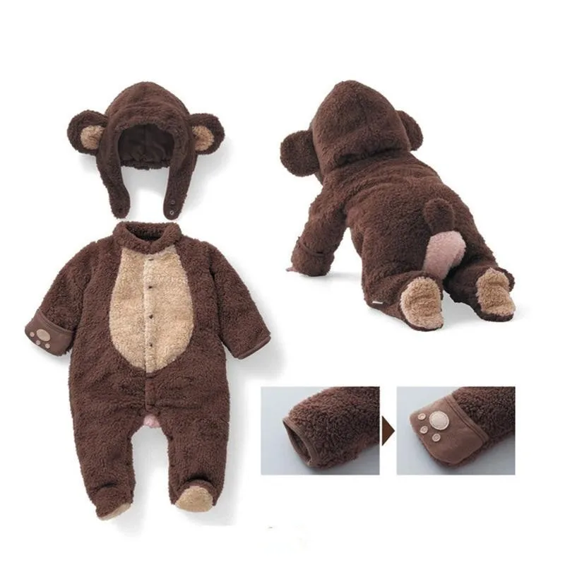 Зимний Детский комбинезон для скалолазания детский утепленный с животными