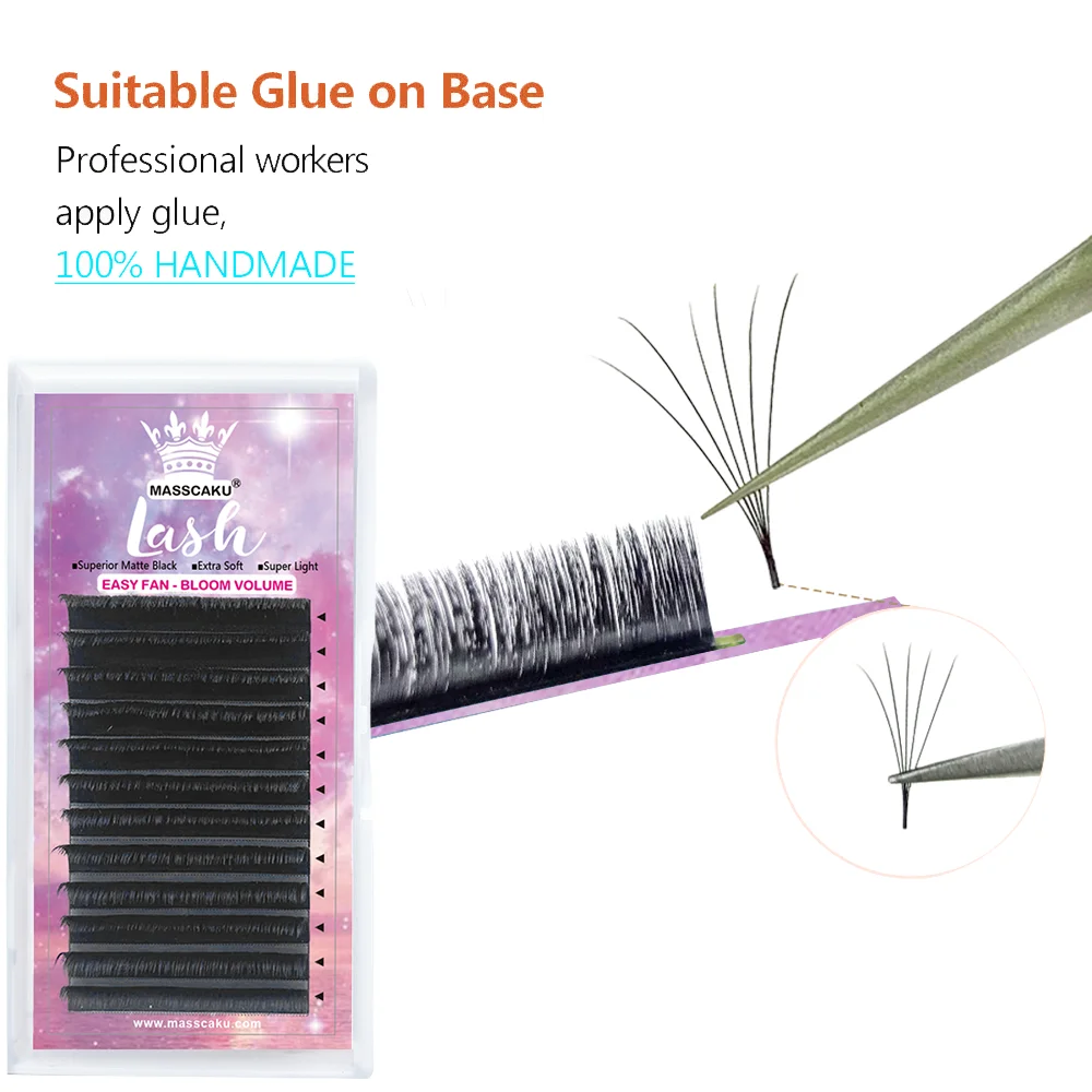 Накладные ресницы MASSCAKU натуральные цветущие для наращивания по заводской цене |