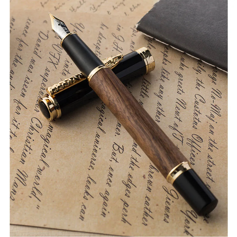 Dragon clip 2 Винтаж Jinhao 51a Высокое качество деревянная перьевая ручка 0,5 мм 0,38 мм чернильная ручка NIB школьные канцелярские принадлежности подарок - Цвет: Dragon clip 2