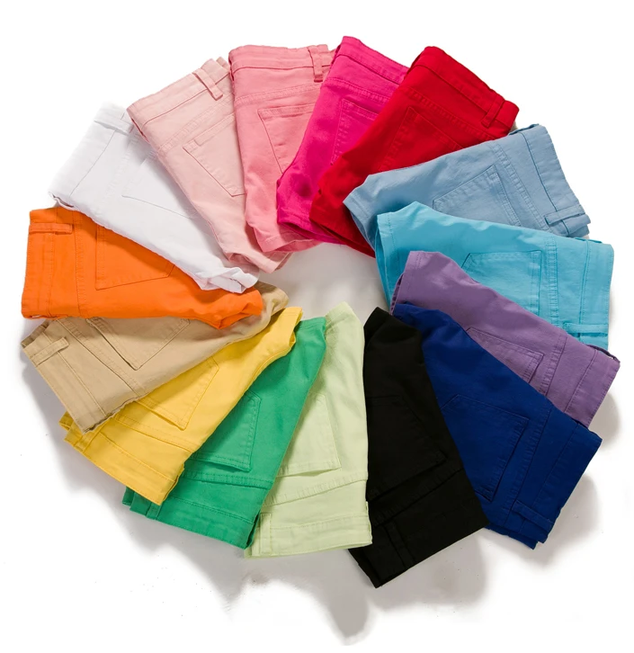 Женские джинсовые шорты IEMUH хлопковые карамельных цветов короткие джинсы для