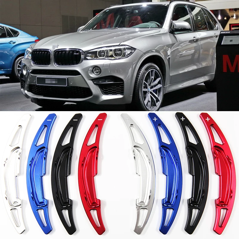 

tommia For BMW X5 M 2014-18 2pcs Steering Wheel Aluminum Shift Paddle Shifter Extension Car-styling