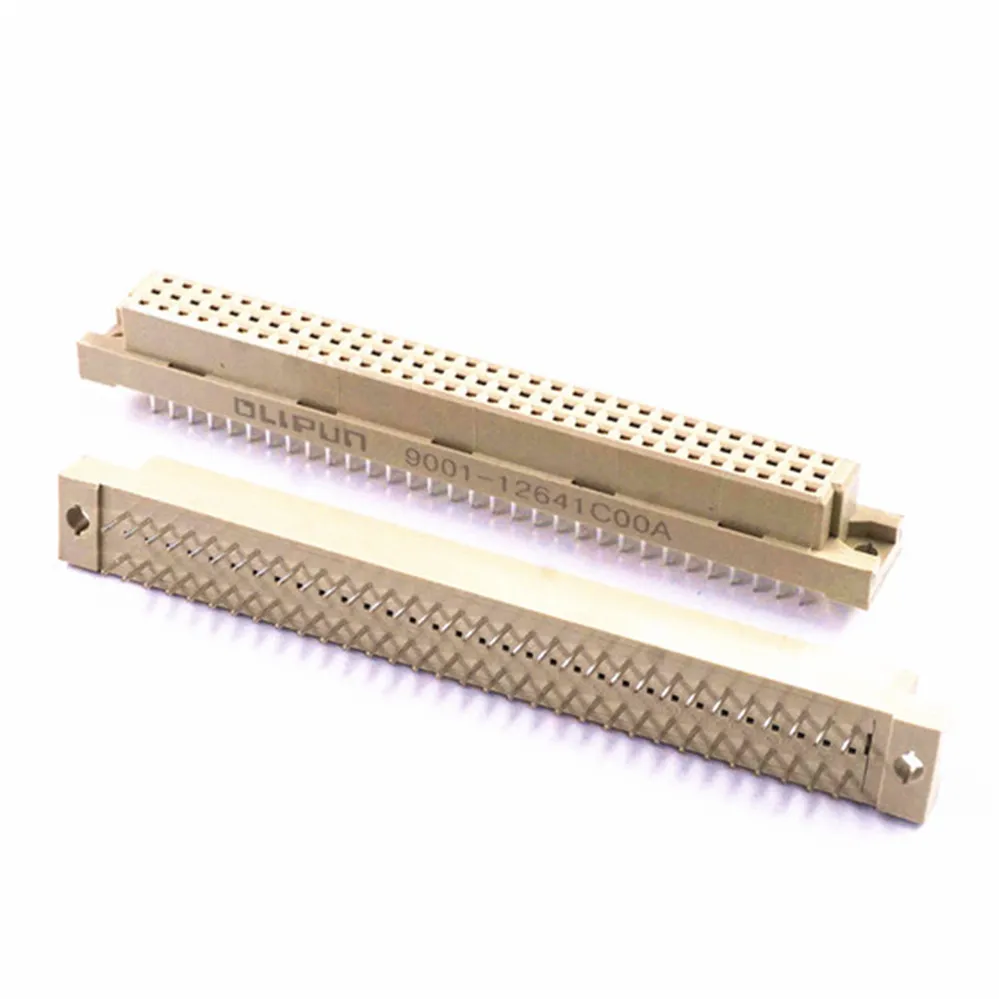 

100pcs DIN 41612 Connector 2 Rows 64 Positions Receptacle Female Socket Vertical Through Hole PCB 2x32 Pin 2.54 mm x 5.08 mm