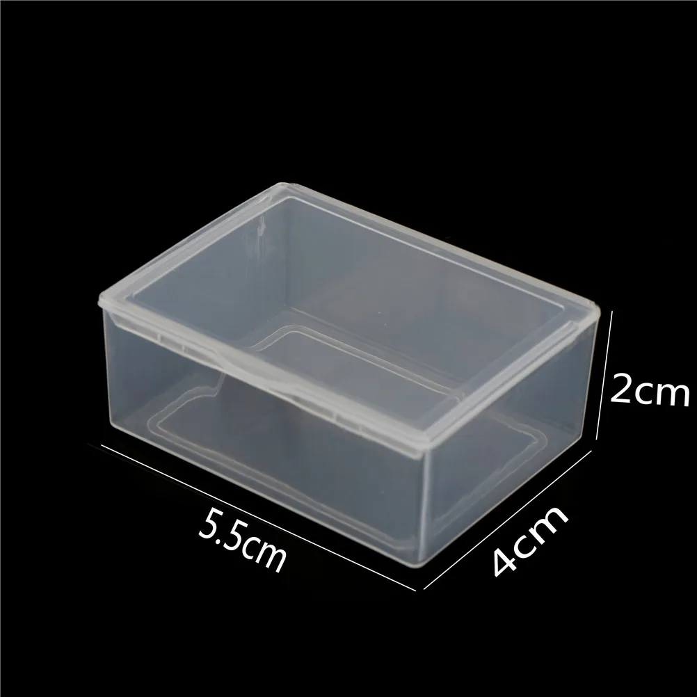 

1Pc New Transparent Plastic Organizer Jewelry Necklace Storage Container Case Box Holder With Lid 5.5*4*2cm