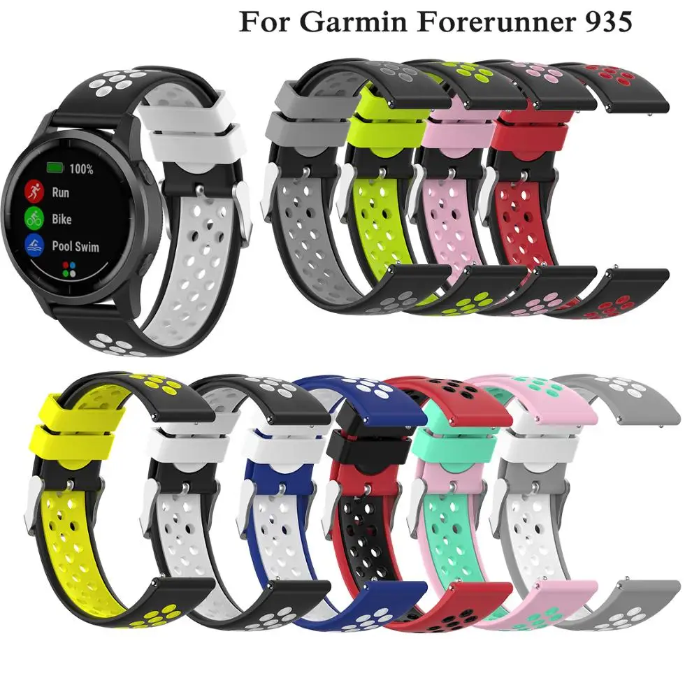 22 мм силиконовый браслет ремешок для часов Garmin Forerunner 935 Смарт спортивные часы