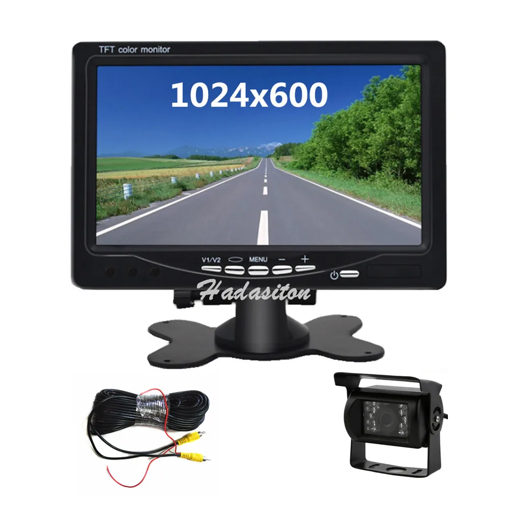 Универсальный 7 &quotHD экран автомобильный монитор 1024*600 безопасности парковочная