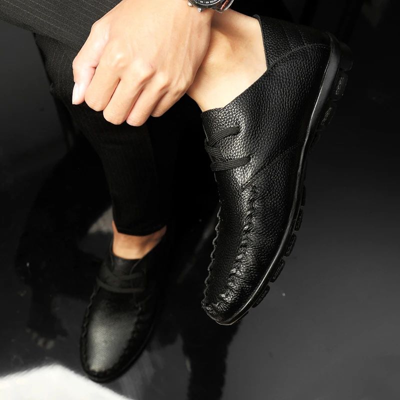 

Casual Leather Shoes Mens Casual Shoes Hot Sale Men Fashion Zapatos Casuales For Spring Sneakers Flat Hombre Cuero Shoe Man De