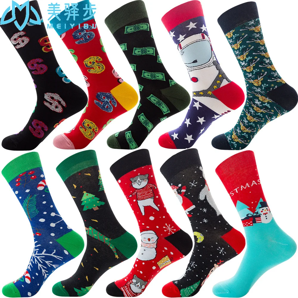 100 Pairs  Happy Sock Fashion Sock Men's Socks Fruit Socks Wholesale Christmas Sock Wholesale