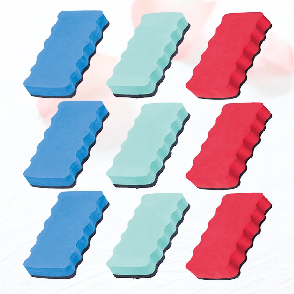 

9pcs Chalk Cleaner Special Whiteboard Wipe Chalkboard Eraser Magnetic Towel Chalk Cleaning Eraser for School Office Home (Red, B