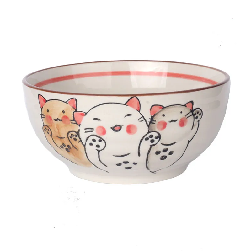 

Japanese Underglaze Hand-painted 7-inch Ceramic Household Ramen Bowl Soup Bowl Commercial Restaurant Noodle Bowl Large