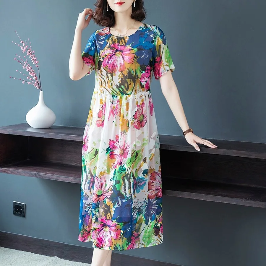 2021 в винтажном стиле с цветочным принтом шелк тутового шелкопряда бархатное