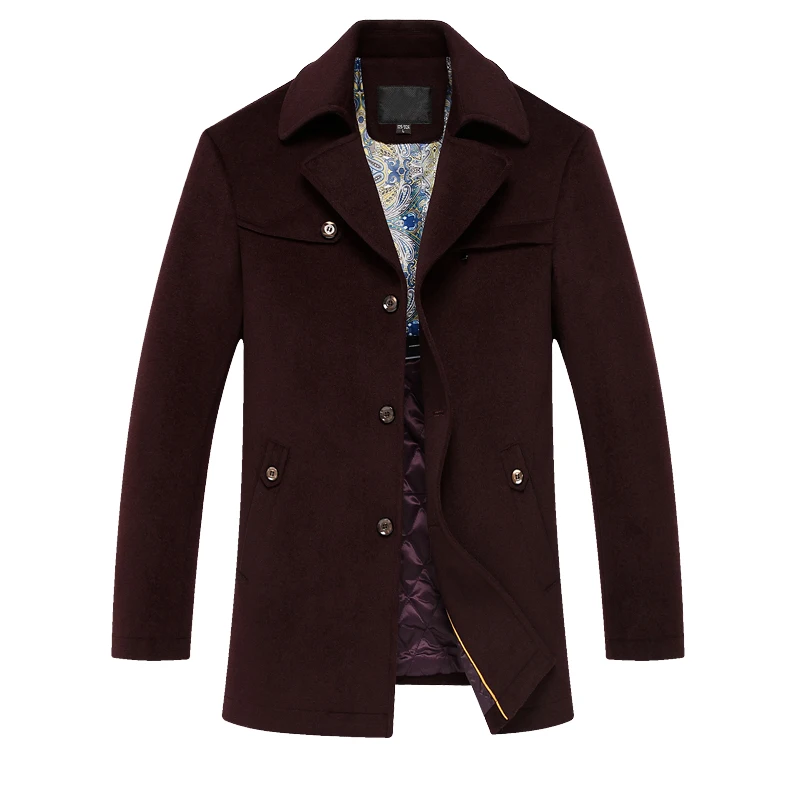 Мужская шерстяная куртка Mountainskin Повседневная теплая ветровка с воротником