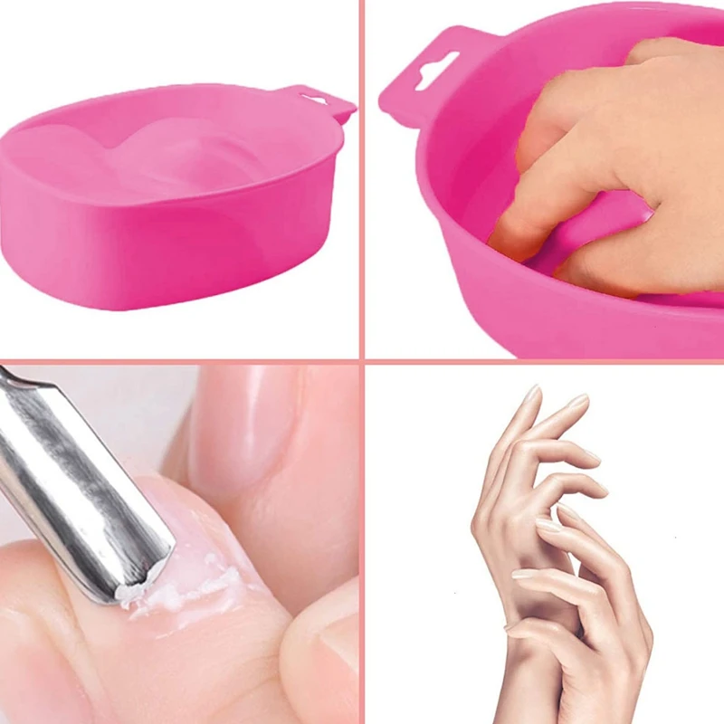 3Pcs Nail Art Stainless Steel Cuticle Spoon Remover Pusher Manicure Pedicure Set with Bowl (4Pcs) | Красота и здоровье