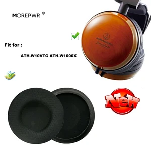 Morepwr New upgrade Replacement Ear Pads for ATH-W10VTG ATH-W1000X Headset Parts Leather Cushion Velvet Earmuff Headset