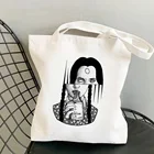 Ядовитая забавная женская сумка, Готическая винтажная сумка для покупок, брендовая сумка для покупок, аниме, вместительная Холщовая Сумка через плечо, Bolso Mujer