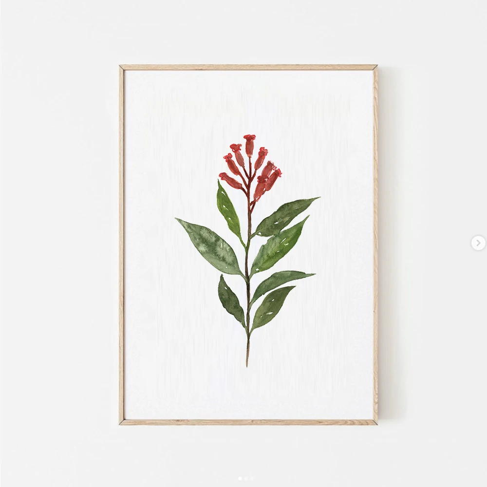 

Wall Decor Flowers Leaves Poster Home Decoration Boho Decor Green Plants Canvas Printings Bedroom Vintage Room Decor
